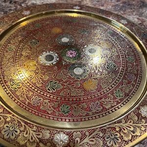 Fancy vintage Turkey metal tea set